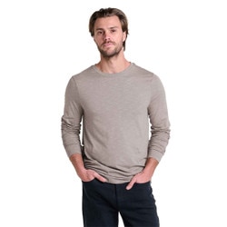 Toad&Co Tempo Long Sleeve Crew Men's in Dark Chino